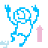 hadakanbonezumi as doppecoppe pixel art doodle