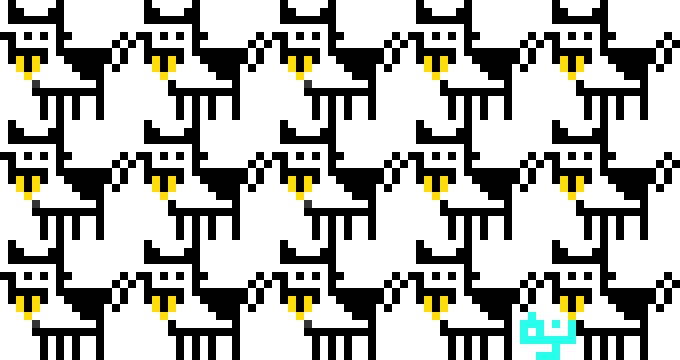hadakanbonezumi-arts-My doodle cow pixel art