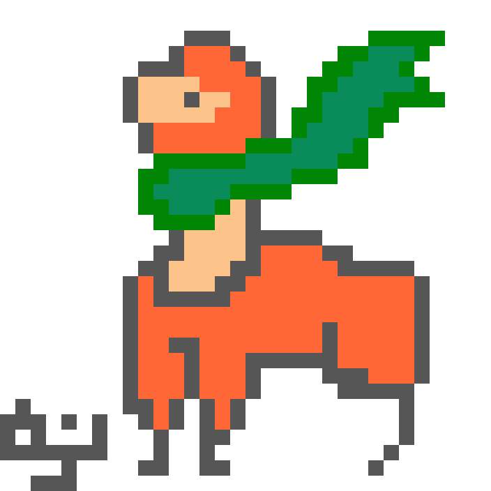 hadakanbonezumi as DoppeCoppe rama animal Pixel art