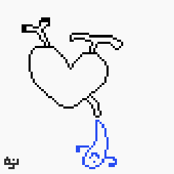 hadakanbonezumi-arts-Pixel art heart animation